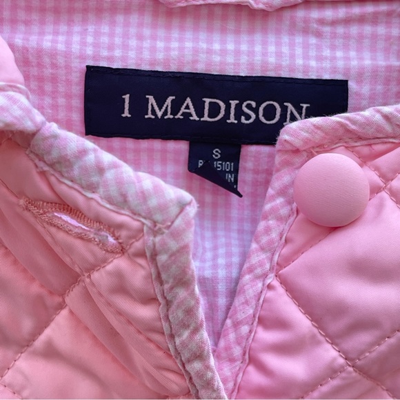 1 Madison Lightweight Quilted Jacket with Gingham Trim - Picture 6 of 9